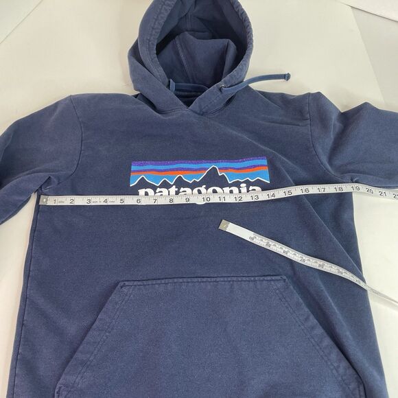Patagonia Hoodie Sweatshirt, Small, Dark Blue, Logo, Graphic - Picture 4 of 6